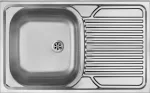 DEANTE 1-Bowl Stainless Steel Kitchen Sink with Drainer on Right Side - Overlay, 620x435 mm, AISI 304