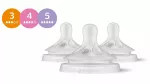 Philips Avent Natural Response silikoniniai čiulptukai buteliukams (3 vnt., Flow 3, nuo 1 mėn.)