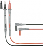 Voltcraft Sicherheits-Messleitungs-Set [ Lamellenstecker 4 mm - Pr&uuml;fspitze] 1.2 m Schwarz, Rot MS-4P (MS-4P)