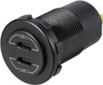 VOLTCRAFT USB-C&reg;-Doppelsteckdose 9V-30V-60W Belastbarkeit Strom max.=3 A 12 - 24 V/DC (VC-14504180)