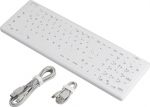 Renkforce RF-WPIK-500 USB Hygiene-Tastatur Deutsch, QWERTZ Wei&szlig; Silikonmembran, IP65, Maustasten, Abnehmbares Kabel, Ger&auml;uscharme Tasten (RF-6332578)