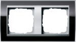 GIRA 2fach Rahmen Event Klar, Standard 55, System 55 Schwarz 0212736 (0212736)
