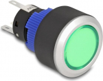 Delock Drucktaster vorstehend zum Einbau 22 mm 5 x L&ouml;tanschluss Taster flach Plastik LED (22048)