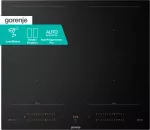 Gorenje Indukcinė kaitlentė GI6443BSCWF, Juoda, Įmontuojama, 60 cm, Zoninė indukcinė kaitlentė, Stiklo keramika, 4 zonos