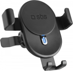 SBS Holder with wireless charging 15w function and screw clip (schwarz) (TESUPWIR15SCREW)