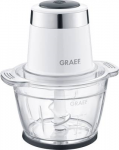 Graef CH501EU. Sch&uuml;sselkapazit&auml;t: 1 l. Produktfarbe: Wei&szlig;, Sch&uuml;sselmaterial: Glas, Material Messer: Edelstahl. Leistung: 500 W, AC Eingangsspannung: 230 V. Breite: 190 mm, Tiefe: 147 mm, H&ouml;he: 220 mm (CH501EU)