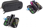 WEDO Schlamper-Etui College, Polyester, grau ger&auml;umiges Innenfach, 5 Stiftschlaufen, 3 offen Netzf&auml;cher, - 1 St&uuml;ck (242 45037)