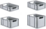 allit Aufbewahrungsbox ProfiPlus EuroEco O412, grau Eurobox aus PP, offene Griffe, widerstandsf&auml;hig gegen - 1 St&uuml;ck (456801)