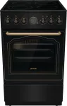 Gorenje GECS5B70CLB Laisvai pastatoma elektrinė viryklė su keramikine kaitlente, juoda