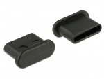 Delock Dust Cover for USB Type-C Female - Schutzumschlag - Schwarz (Packung mit 10)