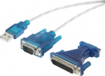 renkforce USB 1.1 Adapter [1x D-SUB-Stecker 9pol., D-SUB-Stecker 25pol. - 1x USB 1.1 Stecker A] Schwarz vergoldete Steckkontakte r (29039C176)