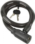FISCHER Kabel-Fahrradschloss, L&auml;nge: 800 mm, schwarz Seilschloss ohne Rahmenhalter, Durchmesser: 18 mm, Seil - 1 St&uuml;ck (85846)