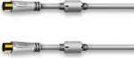 Hama Antennen-Kabel, Koax-Stecker - Koax-Kupplung, vergoldet, 7,5 m, 100 dB (00179290)