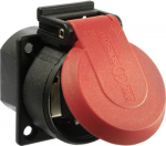 as - Schwabe 45080 Einbau-Steckdose IP54 Rot (45080)
