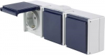 as - Schwabe 62464 Aufputz-Steckdose IP54 Grau (62464)