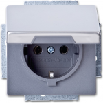BUSCH JAEGER 2018-0-1490 - CEE 7/3 - 2P+E - Grau - Edelstahl - 250 V - 16 A