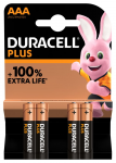 DURACELL MN2400 LR03 PLUS K4 - Batterie Micro AAA - 4-er Blister (141117)