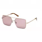 WEB EYEWEAR moteri&scaron;ki akiniai nuo saulės WE0210-28Y Havana rudi acetatiniai kvadratiniai rėmeliai UV400