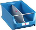 allit Trennsteg f&uuml;r Sichtlagerkasten ProfiPlus Box 5 grau, aus PP, zum Aufteilen einer Box in zwei Einzelf&auml;cher - 1 St&uuml;ck (455543)