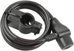 FISCHER Kabel-Fahrradschloss, L&auml;nge: 1.800 mm, schwarz mit Rahmenhalter, Durchmesser: 8 mm, festes, flexibles - 1 St&uuml;ck (85849)