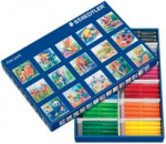 STAEDTLER Fasermaler Noris Club jumbo, 144er Schulbox Minenst&auml;rke: 3.0 mm, rund, Tinte mit Lebensmittelfarbe, - 1 St&uuml;ck (340 C144)