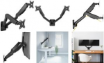 Logilink - Befestigungskit - f&uuml;r 2 LCD-/Plasma-Konsolen (Gasfeder) - Kunststoff, Aluminium, Stahl - Schwarz - Bildschirmgr&ouml;&szlig;e: 43.2-81.3 cm (17-32) - Wandmontage (BP0146)