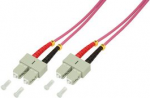 LogiLink - Patch-Kabel - SC multi-mode (M) bis SC multi-mode (M) - 2,0m - Glasfaser - 50/125 Mikrometer - OM4 - halogenfrei - Erikaviolett (FP4SC02)