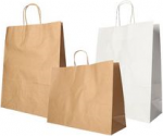 PAPSTAR Papier-Tragetasche, 440 x 320 x 170 mm, braun aus Kraftpapier, 70 g/qm, Tragkraft: 9 kg, mit Tragekordel - 1 St&uuml;ck (88843)