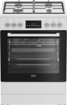BEKO Cooker | FBM62330GWDTN | Hob type Gas | Oven type Electric | White | Width 60 cm | Grilling | LED | Depth 60 cm | 72 L