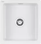 DEANTE 1-Bowl Ceramic Sink White 450mm Top-Mount