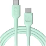 Greitojo įkrovimo USB-C į USB-C kabelis Green Cell PowerFlex 100W, 2 m, mėtų žalias