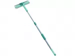 LEIFHEIT Classic langų valytuvas su teleskopine rankena 100-155 cm, 33 cm valymo juosta, be dryžių, žaliai/baltas