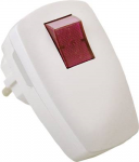 as - Schwabe 45034 Schutzkontaktstecker mit Schalter 230 V Wei&szlig; IP20 (45034)