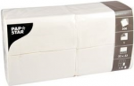 PAPSTAR Bistro-Servietten, 330 x 330 mm, 2-lagig, wei&szlig; Uni-Servietten, 1/8 Falz, eingeschwei&szlig;t, - 1 St&uuml;ck (17999)