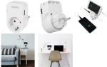 LogiLink Adapterstecker mit Smartphone-Ablagefl&auml;che, wei&szlig; - f&uuml;r den Markt: D / NL / A / L - 1 St&uuml;ck (PA0247)