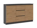 2D3S komoda 120x30x75 cm, antracitas/artisan