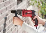SKIL Impact Drill 6745GA 1050W tinklinis gręžtuvas su raktiniu griebtuvu, 13 mm, reguliuojamu greičiu, reversu, papildoma rankena ir gylio ribotuvu