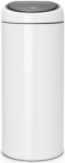 Brabantia Touch Bin - 30L Rund Kunststoff - Edelstahl Wei&szlig; (11 51 41)