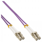 INLINE - Patch-Kabel - LC Multi-Mode (M) bis LC Multi-Mode (M) - 25 m - Glasfaser - Duplex - 50/125 Mikrometer - OM4 - halogenfrei - lila