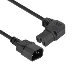 Maitinimo laidas ACT C14 į kampuotą C15 IEC60320 juodas 2 m H05RN-F 10 A 250 V