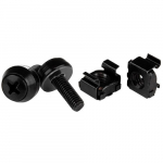 StarTech.com M5 x 12mm - Screws and Cage Nuts - Schrauben f&uuml;r Rack - Schwarz (CABSCREWM5B)