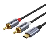 Garso kabelis UGREEN USB Type-C į 2RCA, 1,5 m, pilkas (20193 CM451)