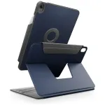 Dėklas iPad Air 11 M2 2024 / M3 2025 / M4 2026 / iPad Air 10.9 (2022/2020), UNIQ Rovus Snapmount Magnetic 360 Rotating Detachable, tamsiai mėlynas