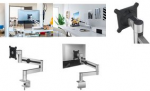 DURABLE - Befestigungskit - einstellbarer Arm - f&uuml;r Monitor / Curved-Monitor - Aluminium, hochwertiger Kunststoff - Silber - Bildschirmgr&ouml;&szlig;e: 53,3-68,6 cm (21-27) - Klemmmontage, Tischmontage (508323)