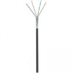Wentronic goobay - Bulkkabel - 100,0m - Foiled Unshielded Twisted Pair (F/UTP) - CAT 5e - verseilt - Schwarz (57295)