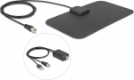 Delock DAB+ DVB-T2 Antenne F Stecker 5 - 25 dB aktiv omnidirektional schwarz (12085)