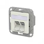 METZ CONNECT Jungiamasis lizdas E-DAT C6A LSA++ 2 prievadai UPk baltas
