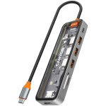 Canyon Hub DS-13 7 in 1 4k USB-C Transparent Space Grey