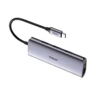 Ugreen 60718 belaidis ne&scaron;iojamojo kompiuterio dokas / prievadų replikatorius, USB 3.2 Gen 1 (3.1 Gen 1) Type-C, pilka