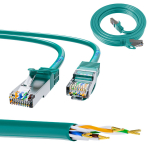 Extralink Cat.6 FTP Patch Cord 1m, Copper Network Cable Twisted Pair 1Gbit/s